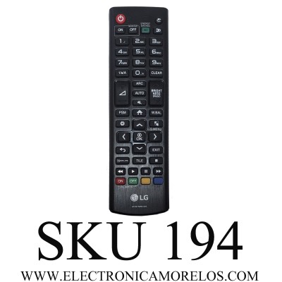 CONTROL REMOTO PARA TV LG (( ORIGINAL )) / NUMERO DE PARTE AKB75095395 / B219 OH/S19-1 / MODELOS 32LK610BPUA / 49UK6200PUA / 55OLEDE8PUA / 55SK9000PUA / OLED65E8PUA / 65SK9000PUA / 6570PUB / 75SK8070PUA / 55SK8050PUA